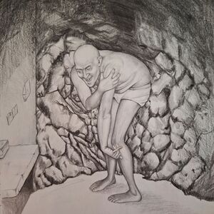 Ink drawing from a prison inmate